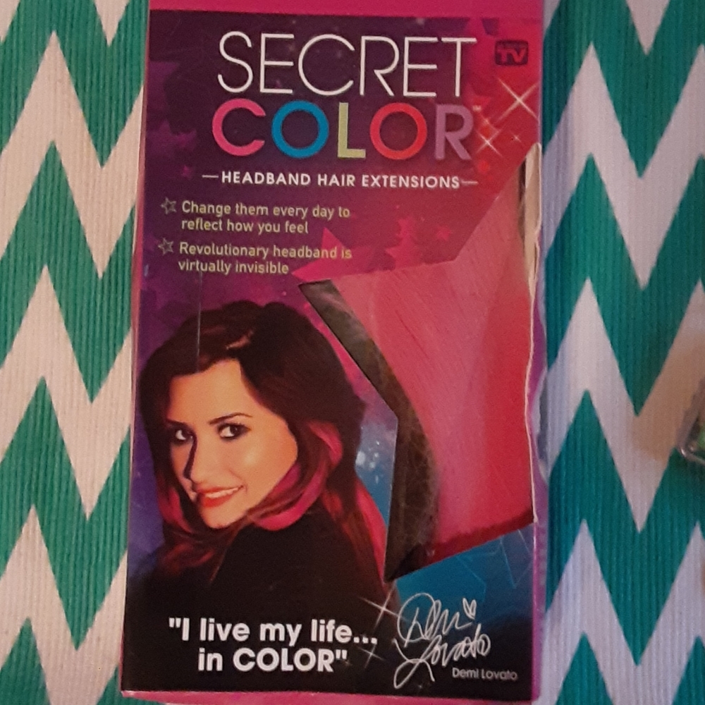 Pink headband hair extensions by Demi Lovato NWT